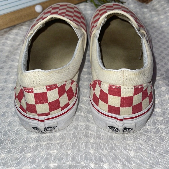 Vans Unisex Classic 721278 Red White Checkered Shoes Sneakers Size M 5.5 W 7. - Picture 4 of 6